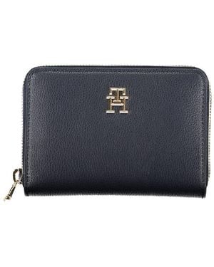 Tommy Hilfiger Sleek Multipurpose Wallet With Zip Closure - Blue