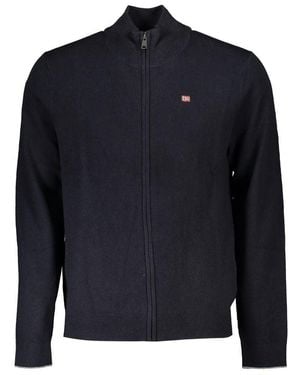 Napapijri Elegant Long Sleeve Zip Cardigan - Blue