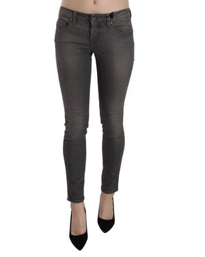 CoSTUME NATIONAL Grey Washed Low Waist Skinny Jeans - Black