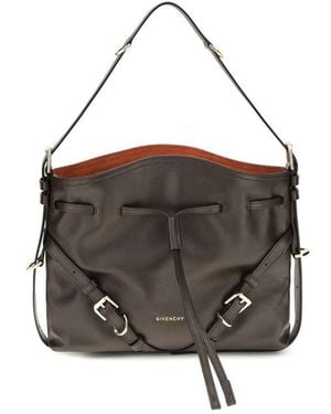 Givenchy Brown Calf Leather Bos Taurus Backet Bag - Black