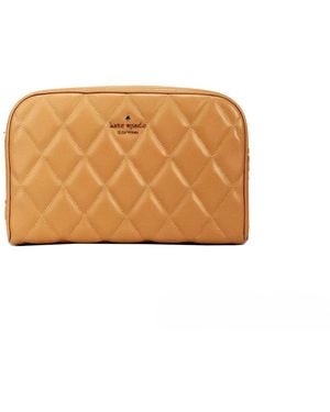 Kate Spade Carey Mini Tiramisu Quilted Smooth Leather Camera Crossbody Bag - Natural
