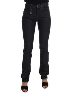 CoSTUME NATIONAL Blue Cotton Stretch Slim Fit Jeans