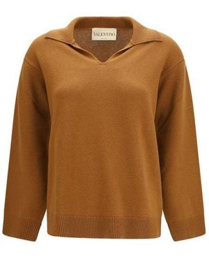 Valentino Brown Cashmere Sweater