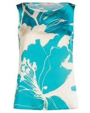 Rinascimento Turquoise Polyester Blouse - Blue