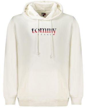 Tommy Hilfiger Logo Print Pullover Hoodie - White