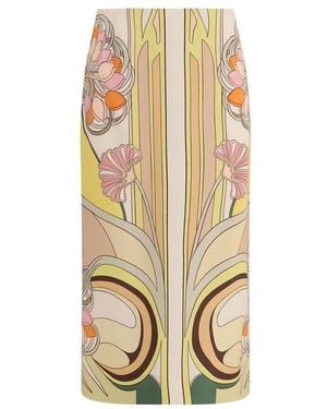 La DoubleJ Multicolour Viscose Long Skirt - Metallic