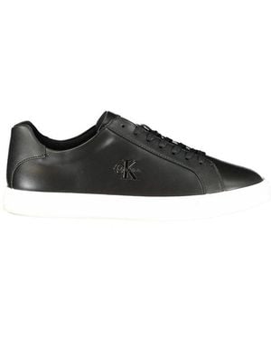 Calvin Klein Black Polyurethane Men Trainer