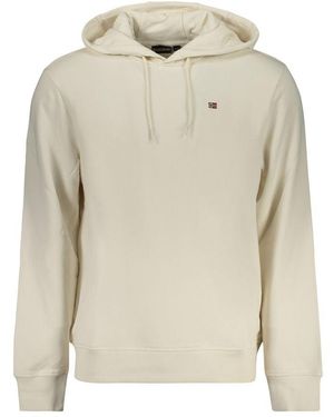 Napapijri White Cotton Men's Sweatshirt - Natural