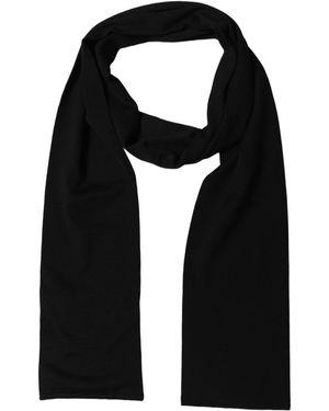Dolce & Gabbana Wool Knitted Neck Shawl Foulard Scarf - Black