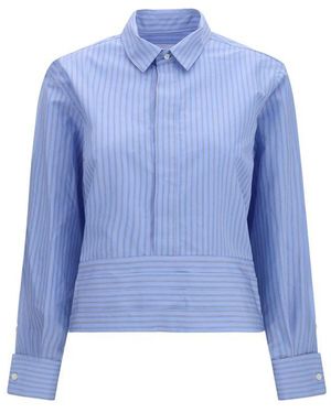 Sacai Blue Cotton Pattern Shirt