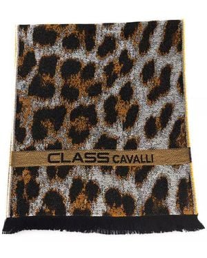 Roberto Cavalli Wool Scarf - Black