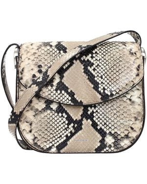 Jil Sander Beige Leather Crossbody Bag - White