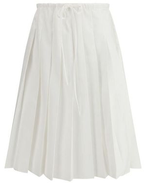 Prada White Cotton Long Skirt