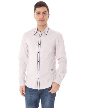 CoSTUME NATIONAL Rosa Cotton Men Shirt - White