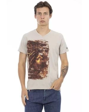 TRUSSARDI ACTION Beige Cotton Men T - Grey
