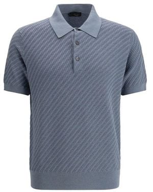 Brioni Light Blue Cotton Polo Shirt