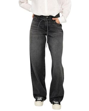 ONLY Black Recycled Cotton Mom Jeans - Grey