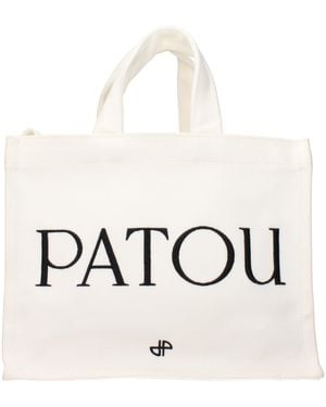 Patou White Fabric Handbag