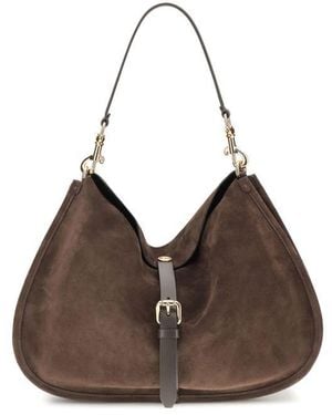 Etro Suede Pony Shoulder Bag - Brown