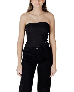 Calvin Klein Black Cotton Rigenerato Tops & T