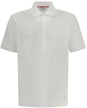 Thom Browne Cotton Polo Shirt - Gray