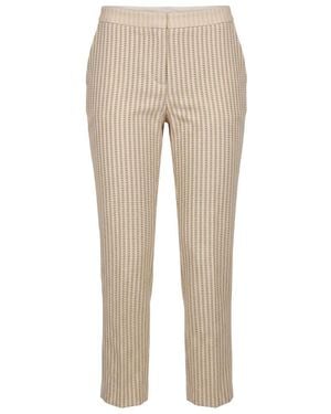 Trussardi Beige Viscose Pants - Natural