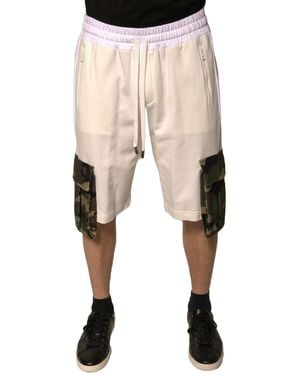 Dolce & Gabbana Cotton Casual Cargo Bermuda Shorts - Natural