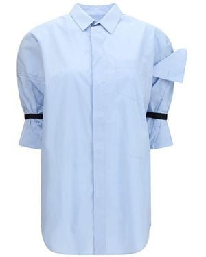 ALAINPAUL Blue Cotton Shortsleeve Shirt