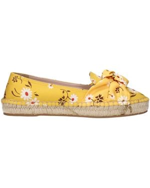 Miu Miu Yellow Fabric Espadrilles