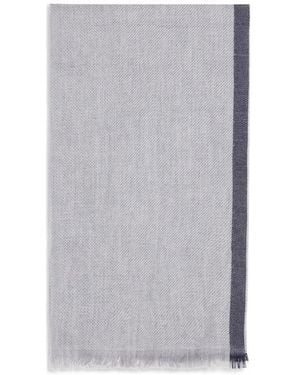 Brunello Cucinelli Grey Cashmere Scarf