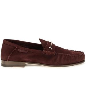 Tom Ford Bordeaux Calf Leather Bos Taurus Slip - Brown