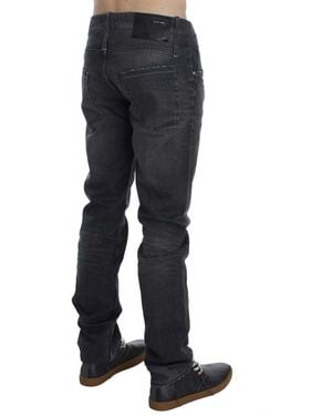 Acht Grey Cotton Regular Low Fit Jeans - Blue