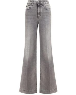 Jacob Cohen Grey Cotton Flared Jeans