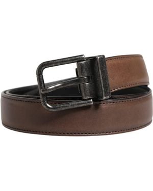 Dolce & Gabbana Classic Leather Metal Buckle Belt Calf - Brown