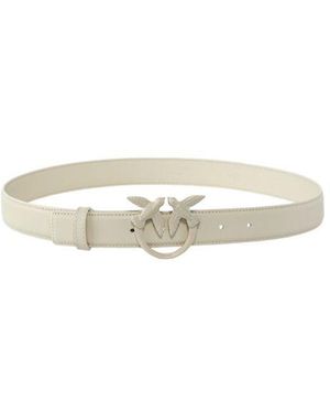 Pinko White Leather Regular Belt