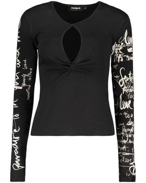 Desigual Black Cotton Jumper