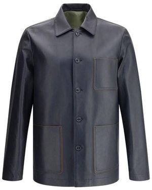 Valstar Luke Leather Jacket - Blue