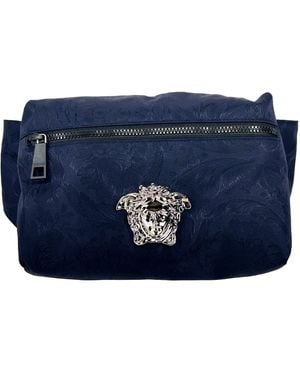 Versace Medusa Nylon Belt Bag Waist Fanny Pack Purse - Blue