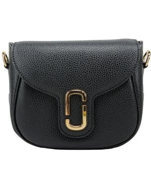 Marc Jacobs Leather Saddle Crossbody Bag - Black