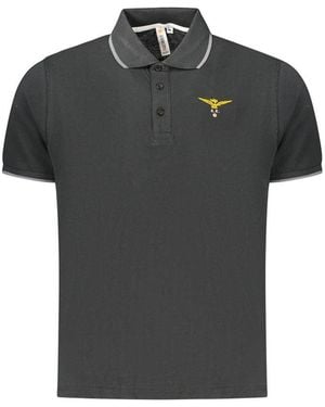 Accademia Militare Nero Cotton Men Polo - Black