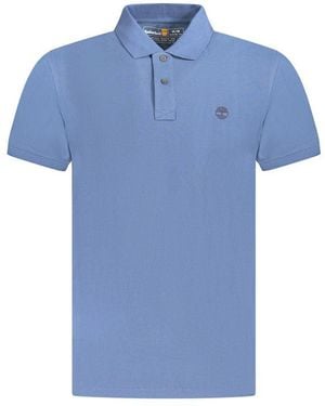 Timberland Blue Cotton Men Polo Shirt