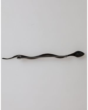 Dolce & Gabbana Brass Crystal Spilla Serpente Brooch Pin - Grey