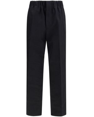 Jil Sander Black Cotton Casual Trousers
