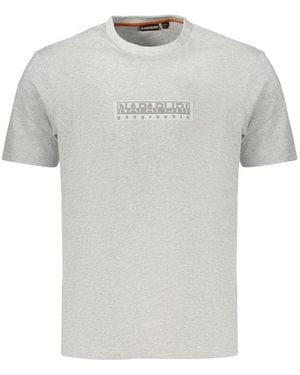 Napapijri Grey Cotton Men's T
