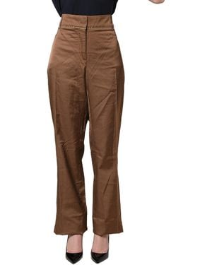 Roberto Cavalli High Waist Fla Trouser Trousers - Brown