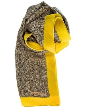 Borbonese Yellow Silk Scarf