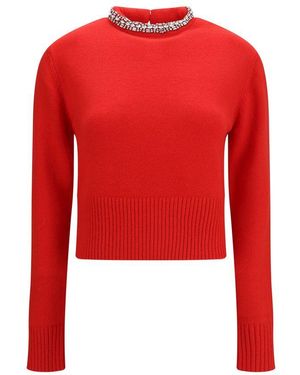 Pinko Red Wool Oves Aries Sweatshirt