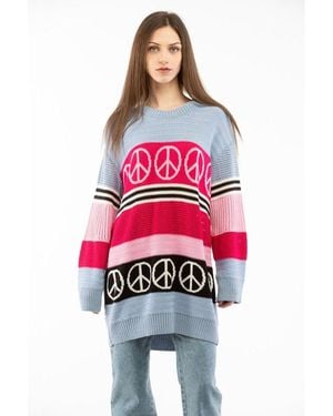 Moschino Multicolour Wool Sweatshirt - Red