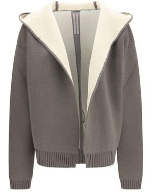 Rick Owens Grey Wool Oves Aries Hoodie