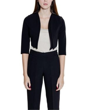 Rinascimento Black Polyester Sleeveless Jacket